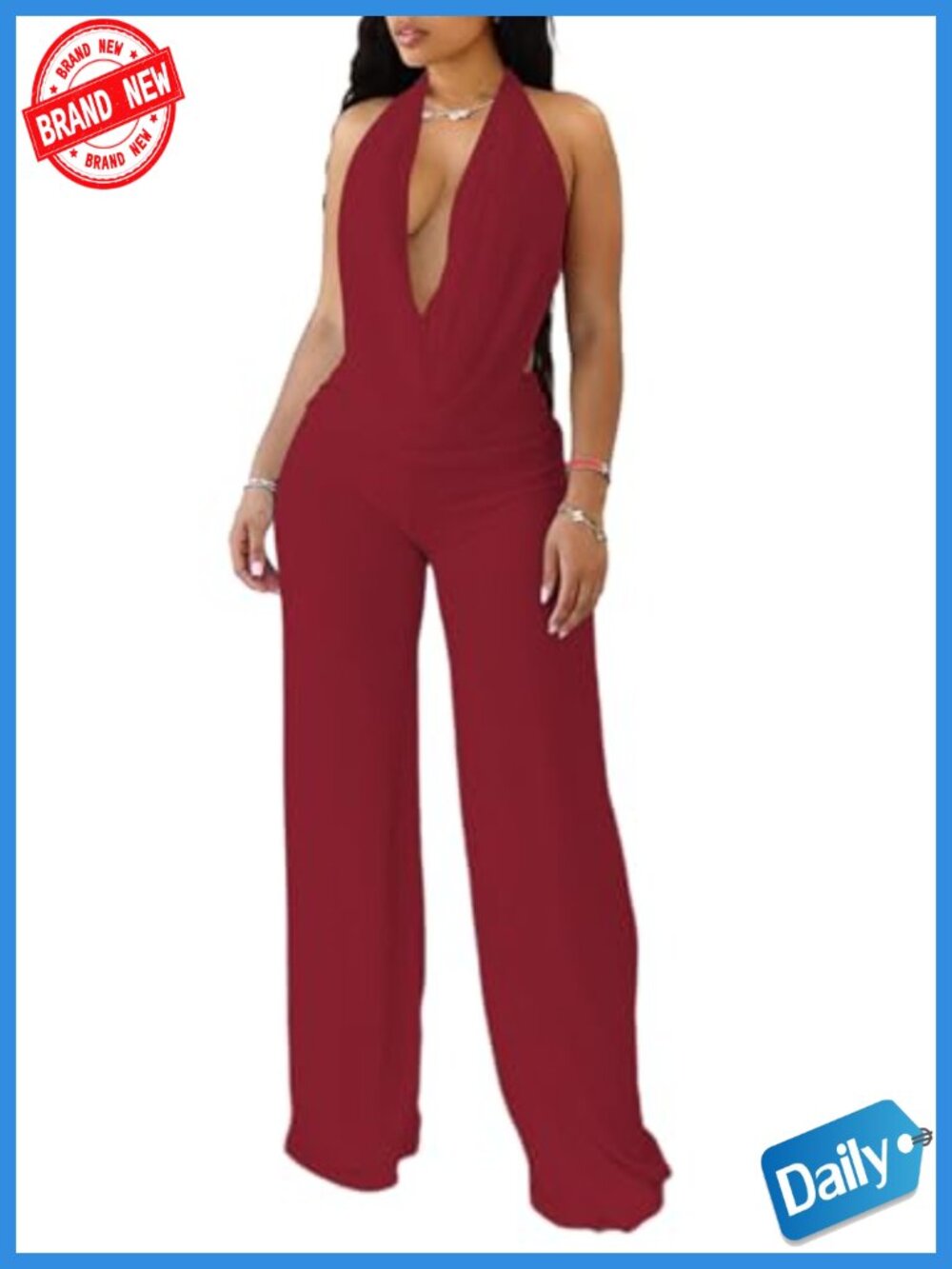 Sexy 2 Piece Outfit Halter Top Wide Leg Pants Mesh Set Going Out Club Wear